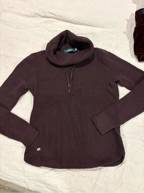 Lauren Ralph Lauren Dark Brown Cowl Neck Sweater Women’s small